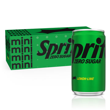 Sprite Zero Sugar Diet Soda, Lemon Lime, 7.5 fl oz, Pack of 10, Clear