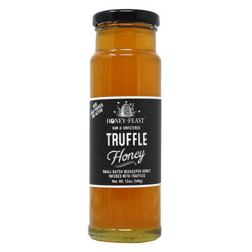 Honey Feast 12Oz Truffle Honey - Gourmet Infused Honey With Premium Black Truffle, Luxurious Truffle Sauce For Culinary Delights