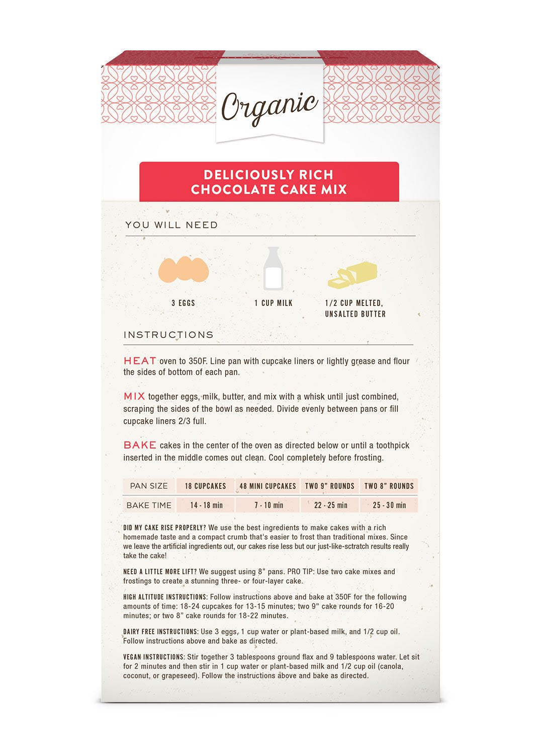 Miss Jones Baking Organic Cake And Cupcake Mix, Non-Gmo, Vegan-Friendly, Moist And Fluffy: Chocolate (Pack Of 1)