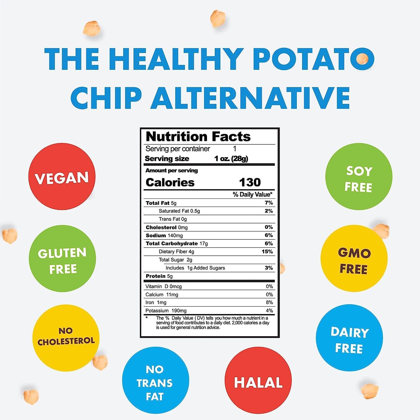 Festive Celebrate Snacktime Roasted Chickpeas Variety Snack Pack - Non-GMO, Vegan, 24 Bags, 1 Ounce Each, Nut Free