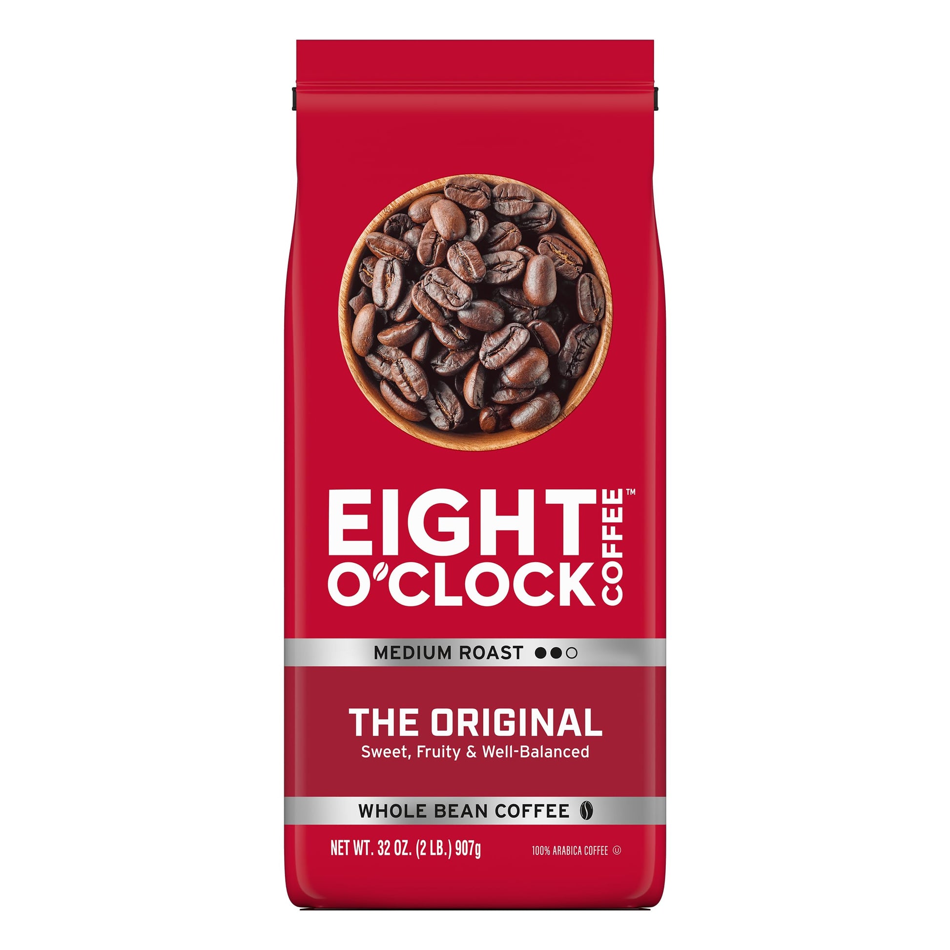 Eight OClock Coffee Medium Roast Whole Bean Coffee, 32 Ounce, The Original