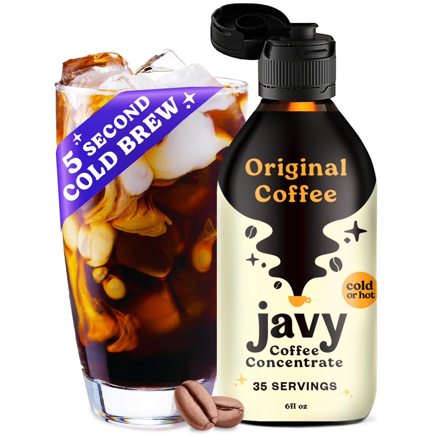 Javy Coffee Cold Brew Coffee Concentrate, 30X, 1 Bottle, Black
