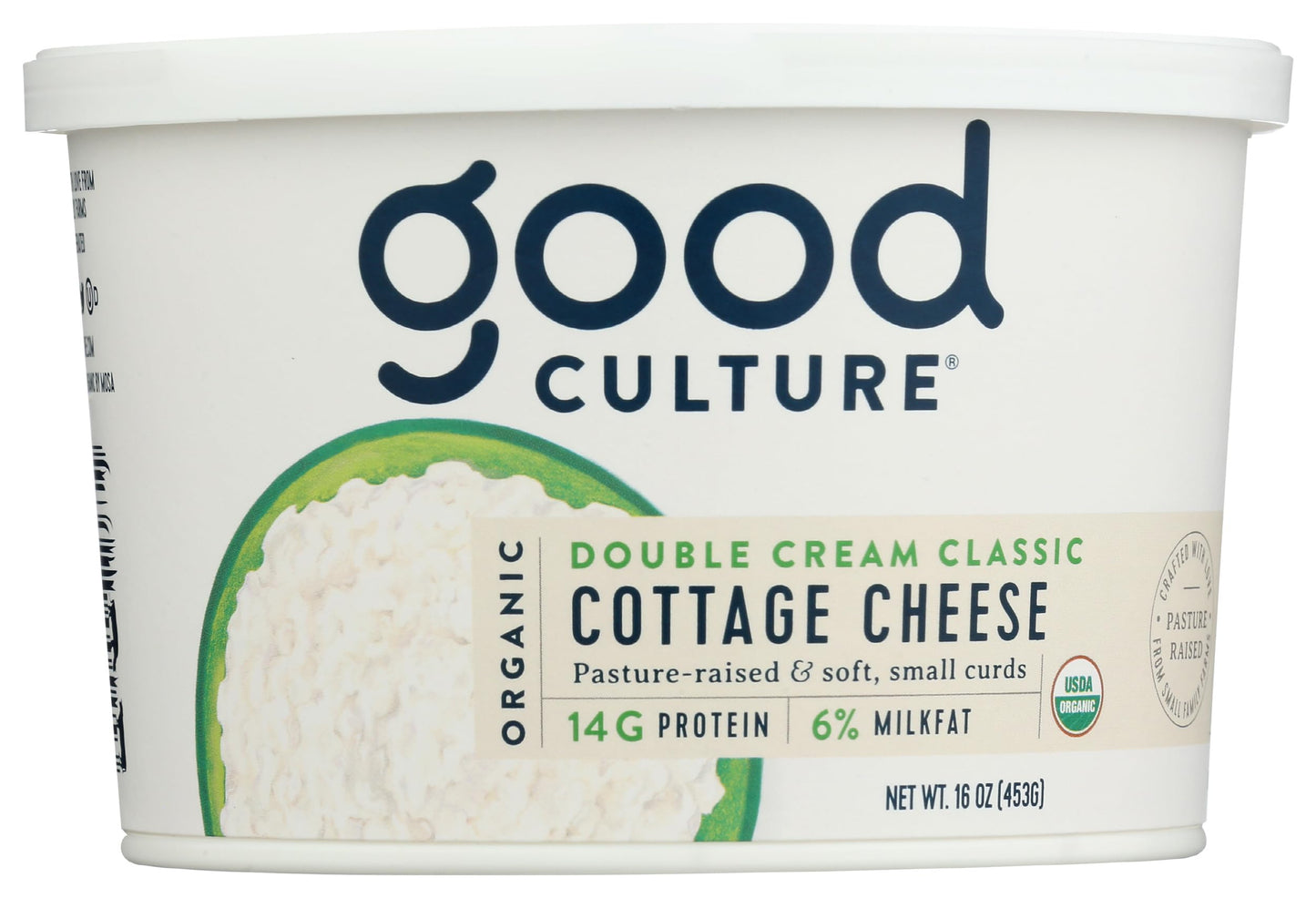 Good Culture, Organic Cottage Cheese - Double Cream 6%, 16 Ounce