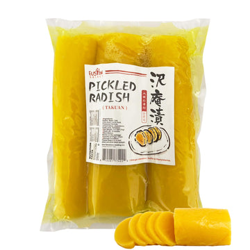Fusion Select Pickled Radish Takuan - Japanese Daikon Radish Pickles for Sushi, Bento Box, Sandwich, Salads, Rice Dishes - Authe