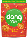 Dang Sticky Rice Chips | Sriracha Spice | 12 Pack | Vegan, Gluten Free, Non GMO Rice Crisps, Healthy Snacks Made with Whole Food