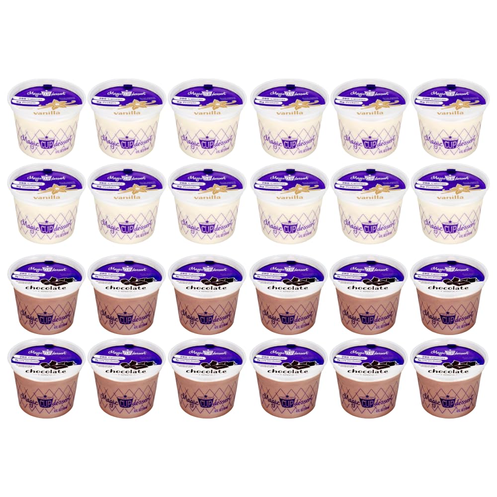 Magic Cup Variety Pack  4 oz. cup (Pack of 24) (12 Vanilla  12 Chocolate)
