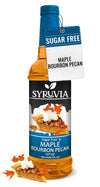 SYRUVIA Sugar-Free Maple Bourbon Pecan Syrup for Coffee, 25.4 Fl Oz