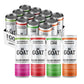 BeGOAT CLEAN Energy Drink Variety Pack - 200mg Caffeine, Non-GMO, Vegan, Gluten-Free, 12 Fl Oz, Pack of 12
