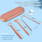 Tongue Scraper, Morgles 4Pcs Tongue Scraper Cleaner With Case Medical Grade Stainless Steel Tongue Scrapers For Adults Kids, Gre