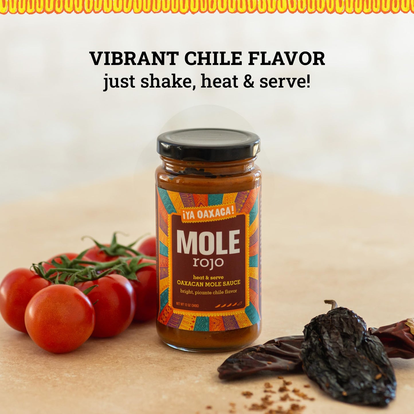 Ya Oaxaca Mole Sauce Rojo - Bold Spice Blend - Vegan & Gluten Free - 12oz