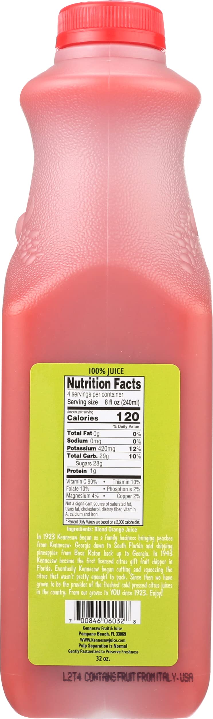 Kennesaw Blood Orange Juice, 32 Fz