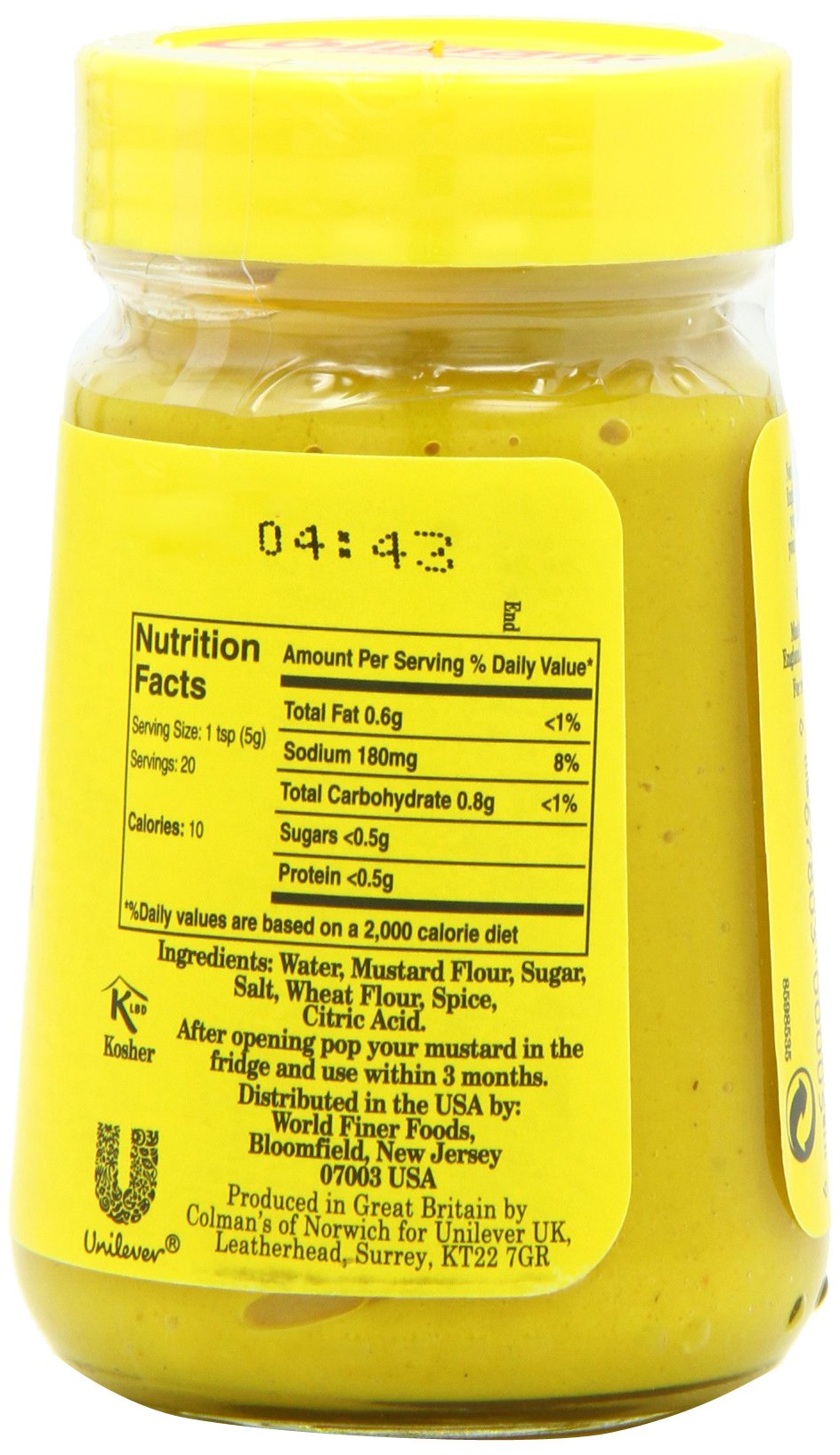 Colman'S Original English Prepared Mustard, 3.53-Ounce Jars (Pack Of 6)