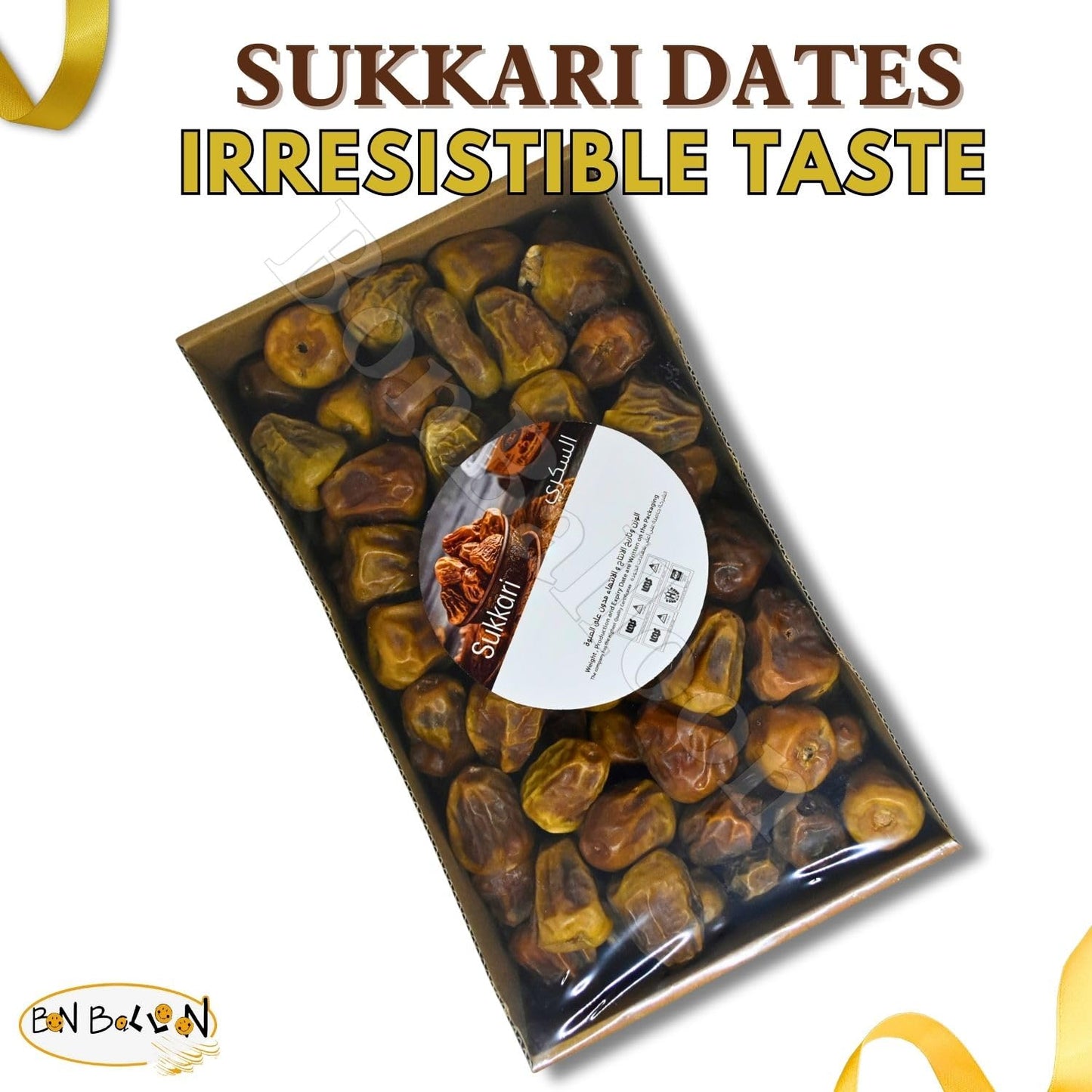 Generic Sukkari Dates - Premium Natural Sweet Dates, 31 oz (880g), Uncompressed, Halal, Vegan, Kosher, Fresh from Saudi Arabia