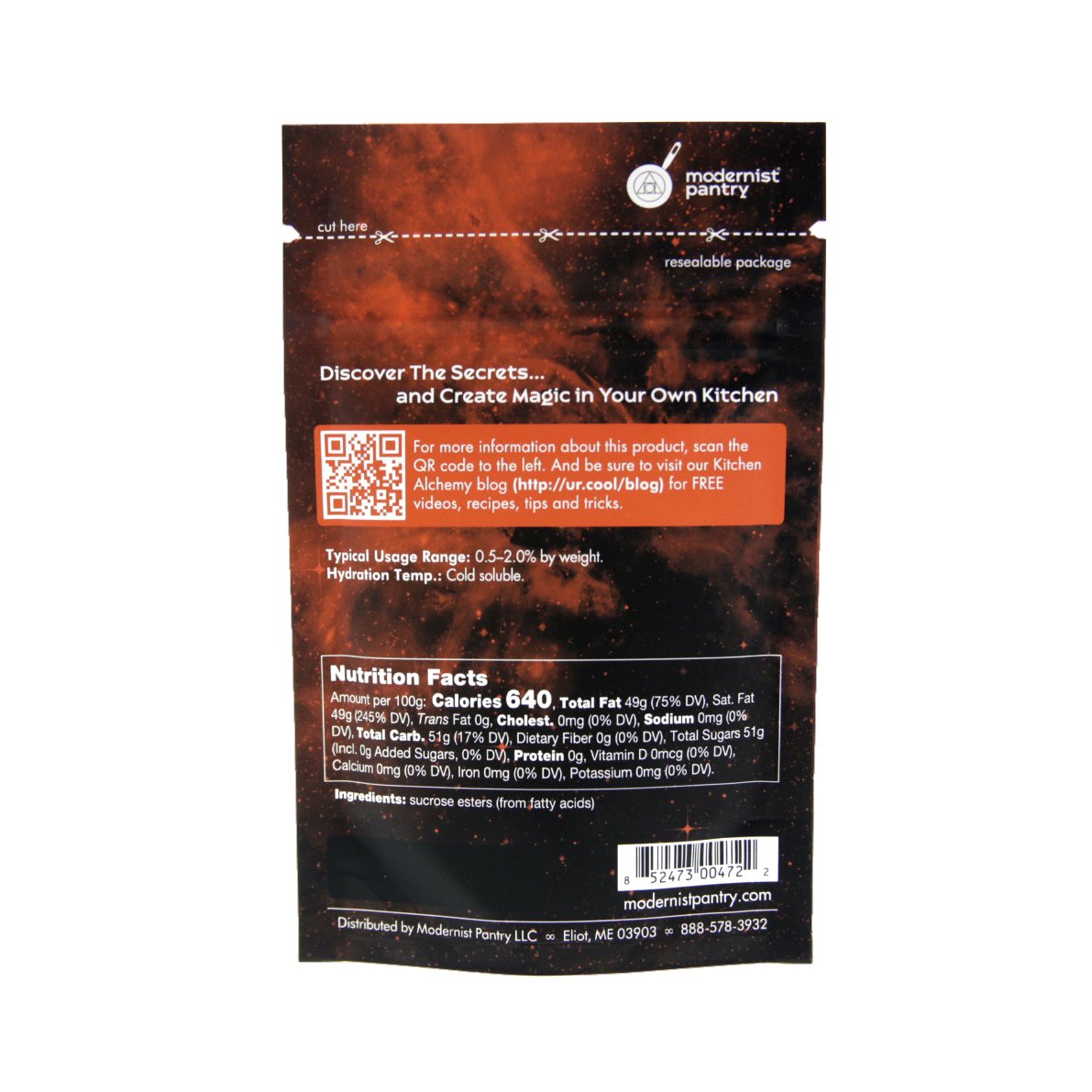 Pure Sucrose Esters ⊘ Non-Gmo Vegan Ou Kosher Certified - 50G/2Oz
