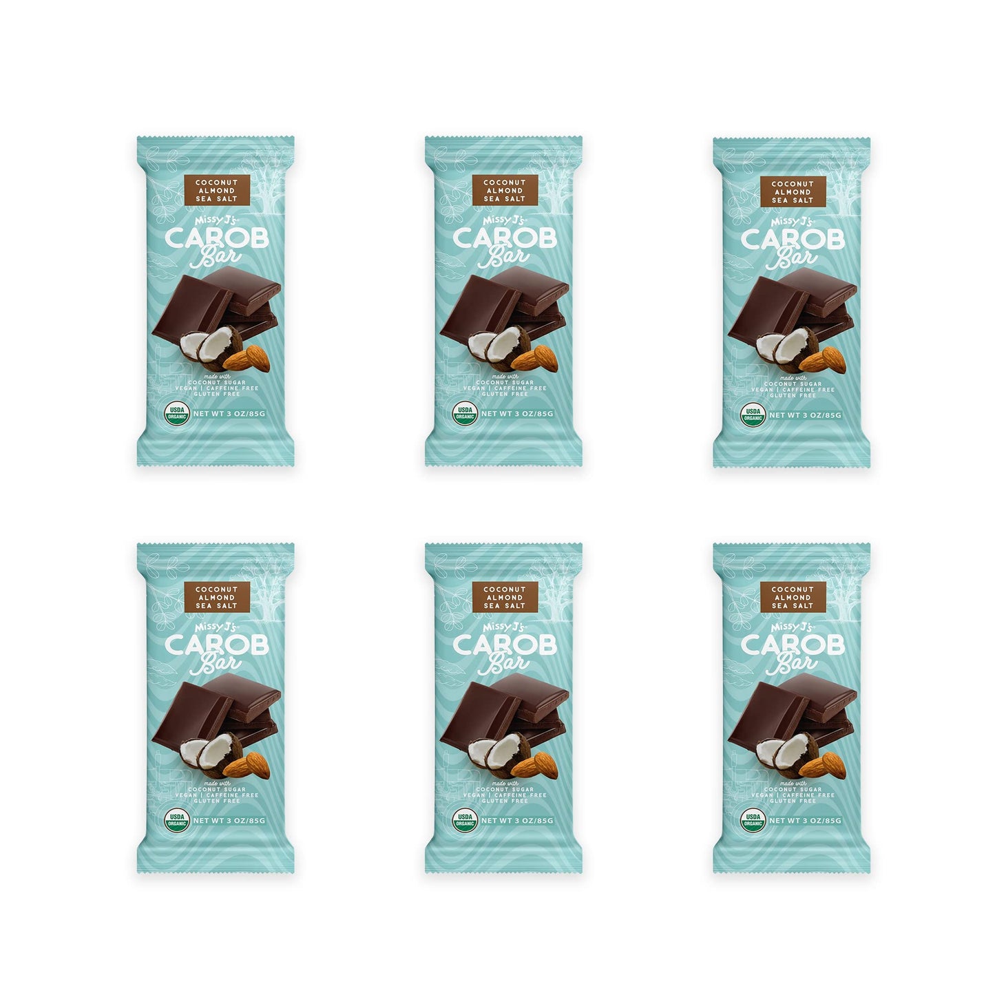 Missy Js Organic Coconut Almond Bar - Vegan, Gluten-Free, 6 Pack, 3 Oz