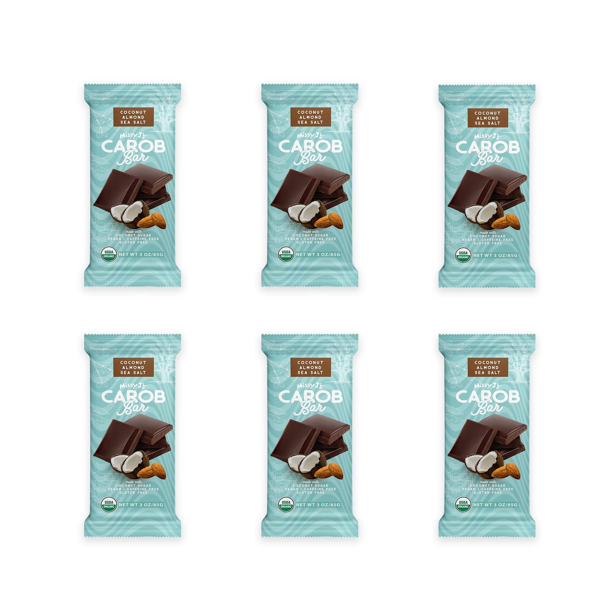Missy Js Organic Coconut Almond Bar - Vegan, Gluten-Free, 6 Pack, 3 Oz