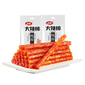 Spicy Strips - Spicy Gluten Latiao  Chinese Special Casual Snack Food  Made From Wheat/Chili/Spice  Low Sugar and Low Calories  Best Vegan  78g (Pack of 2)