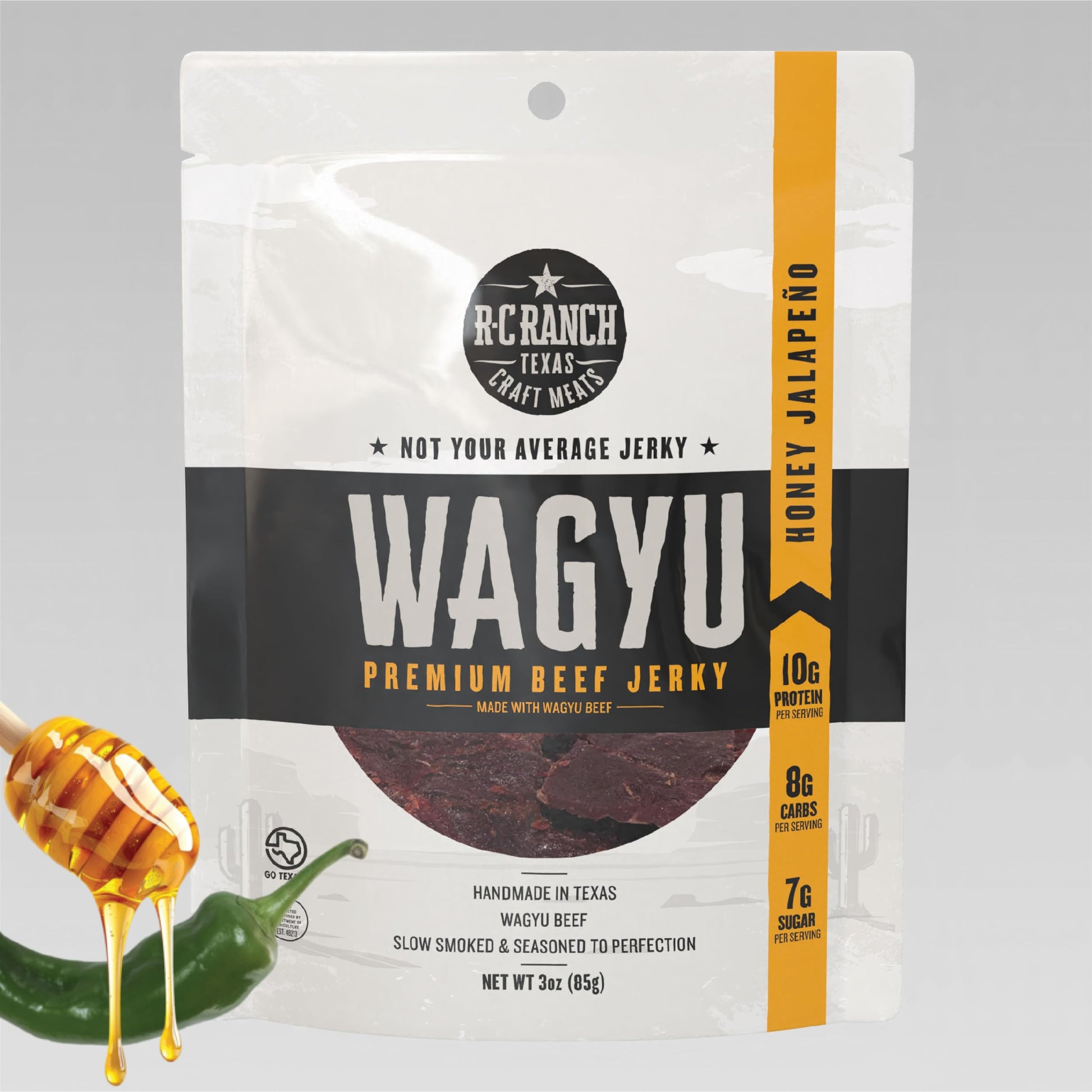 R-C Ranch - Wagyu Beef Jerky - Honey Jalapeno 3oz