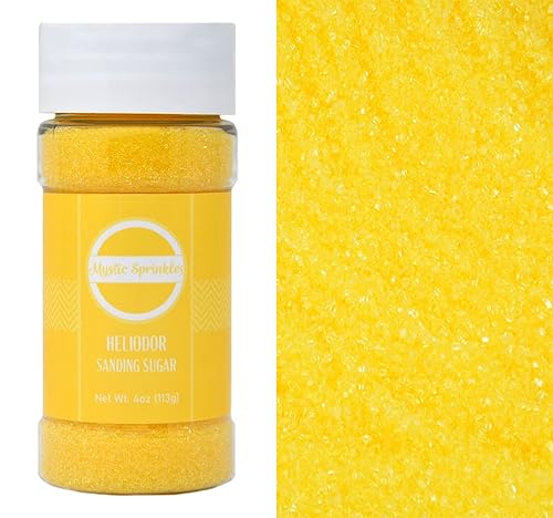 Mystic Sprinkles Sanding Sugar 4Oz Bottles (Heliodor - Bright Yellow Sanding Sugar 4Oz)
