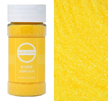 Mystic Sprinkles Sanding Sugar 4Oz Bottles (Heliodor - Bright Yellow Sanding Sugar 4Oz)