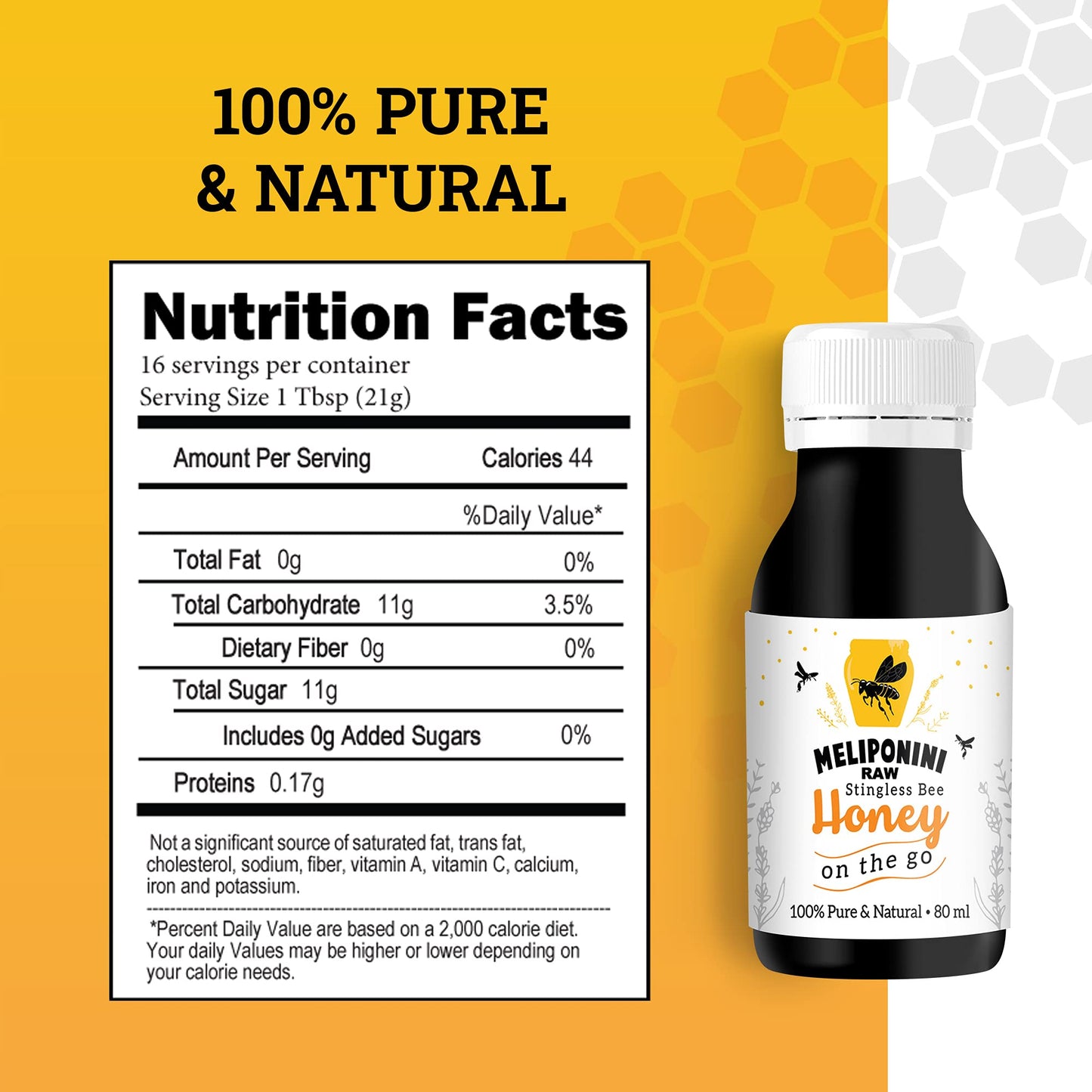 Meliponini - Stingless Bee Honey, Antioxidant-Rich Raw, A Powerful Alternative to Manuka, Tasty Sweet and Sour Pure with Many He