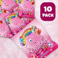 Cotton Candy 10 Pack, 10 Cotton Candy Bags Each 0.42Oz, Strawberry Mini Cotton Candy, Pink Cotton Candy Individually Wrapped For