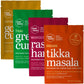 Masi Masa Mixed 4-Pack: Indian Tikka Masala, Thai Green Curry, Japanese Gold Curry & Moroccan Ras El Hanout Spice Blend (4 Pack)