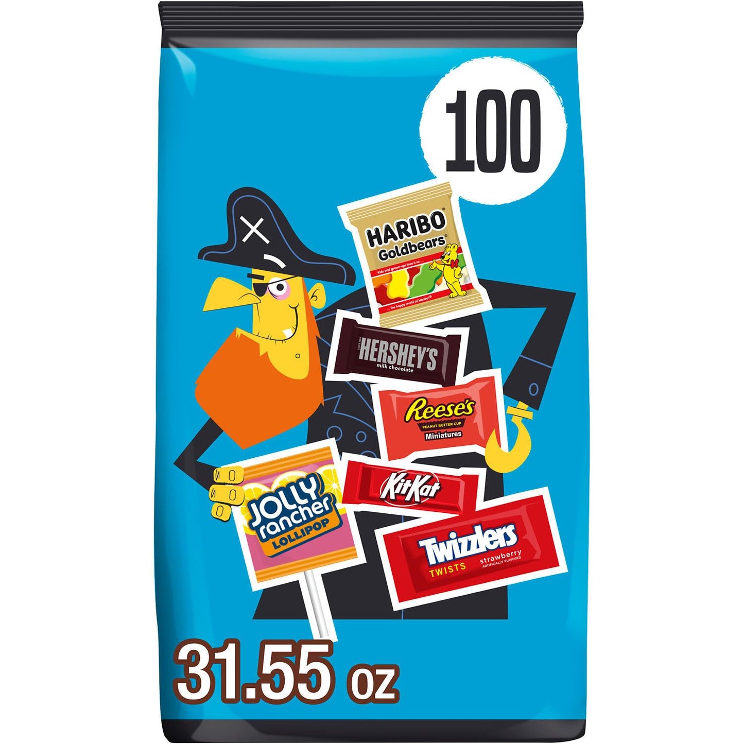 HERSHEYS Miniatures Assorted Flavored  Halloween Candy Bulk Bag  31.55 oz (100 Pieces)