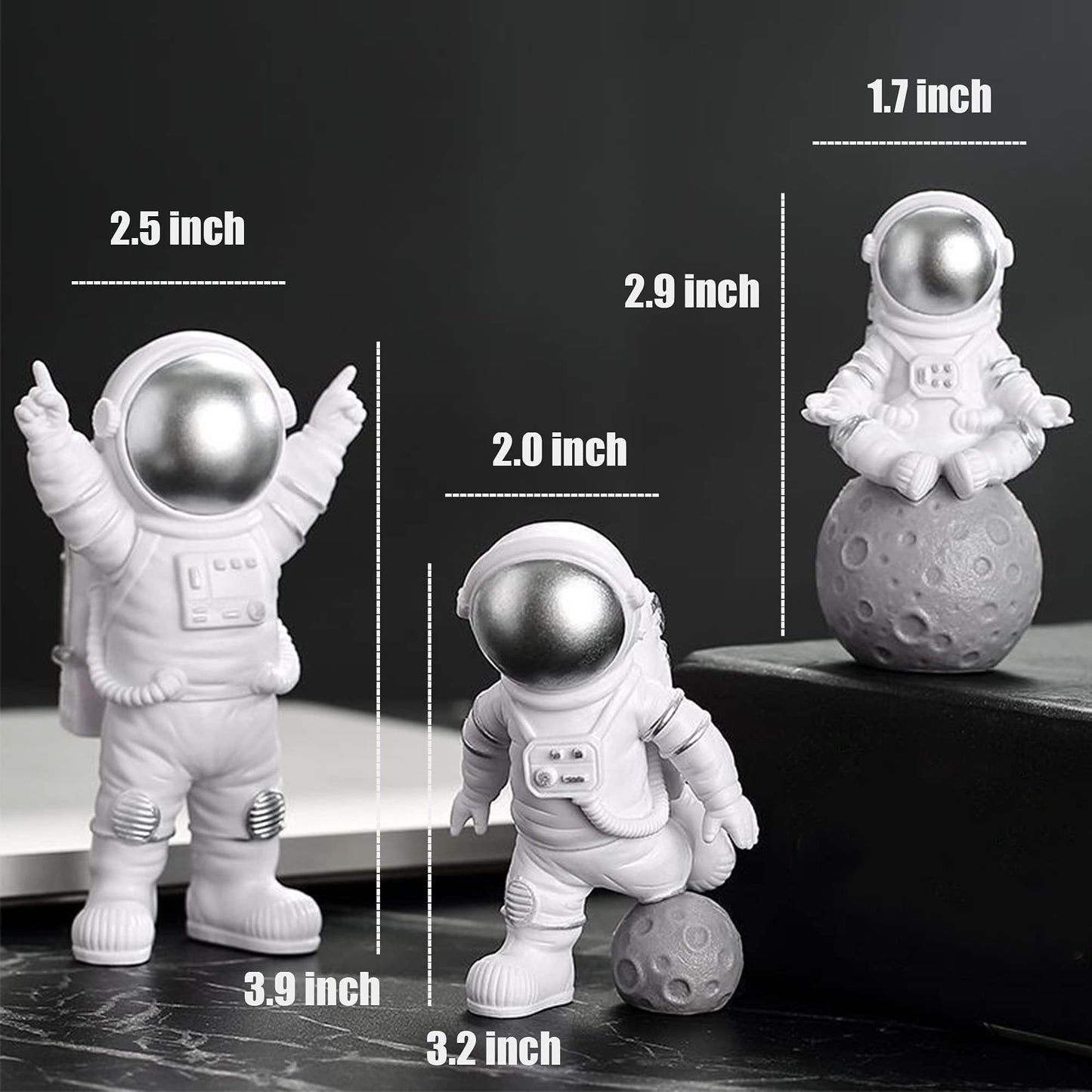 28 Pieces Astronaut Space Cake Toppers Outer Space Astronaut Figurines Planet Rocket Satellite Pearl Balls And Stars Kids Space