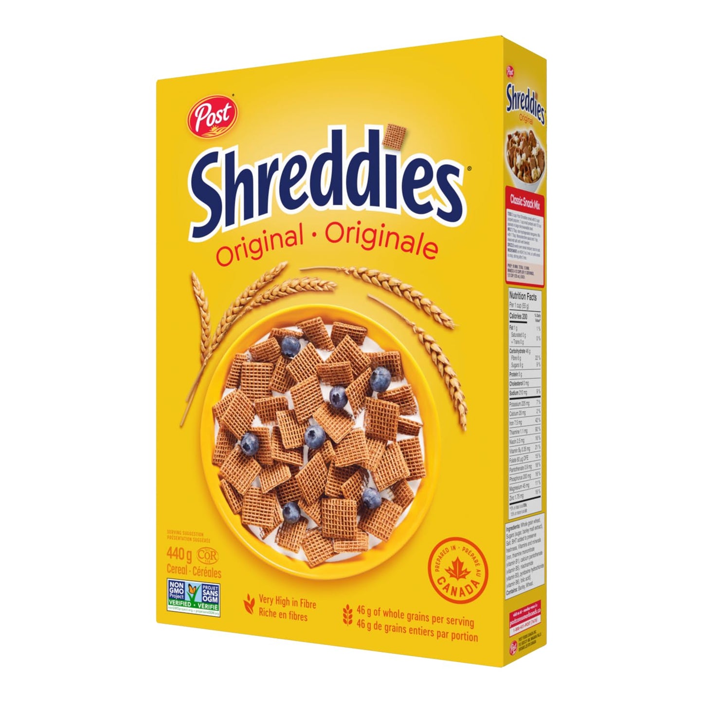 Post Shreddies Breakfast Cereal 440G/15.4 Oz., {Imported From Canada}