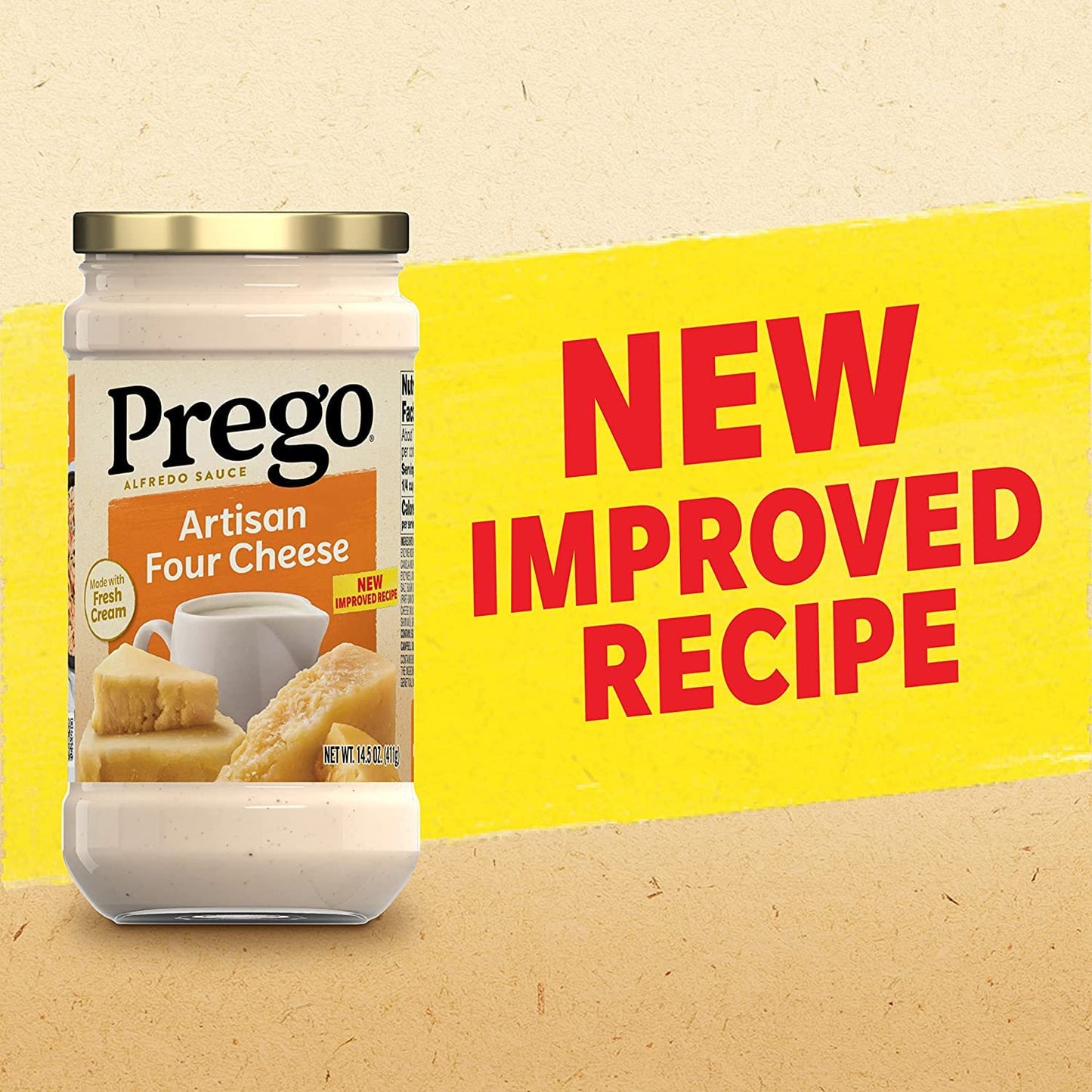 Prego Four Cheese Alfredo Pasta Sauce, 14.5 oz Jar