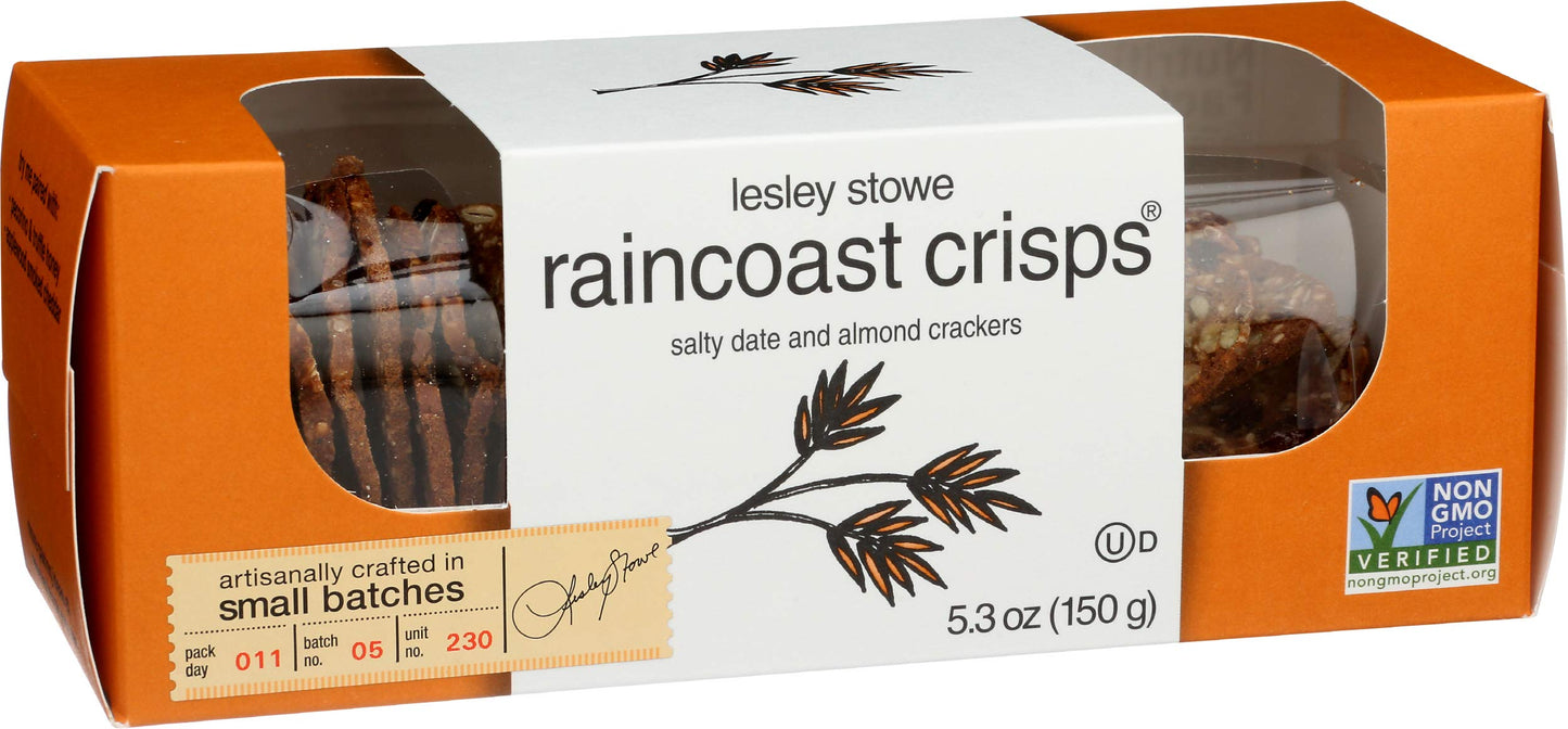 Raincoast Crisps Salty Date And Almond Crackers, 5.3 Ounce