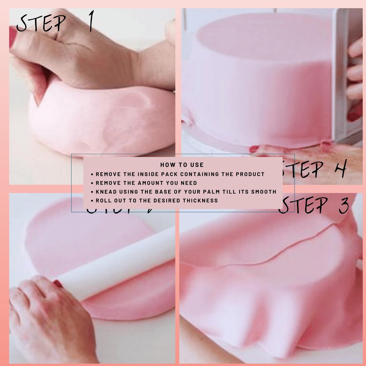 Confect Blush Pink Fondant | Edible Cake Fonadant | Chefs Choice Blush Pink Fondant For Cake Decorating - 8.8 Oz