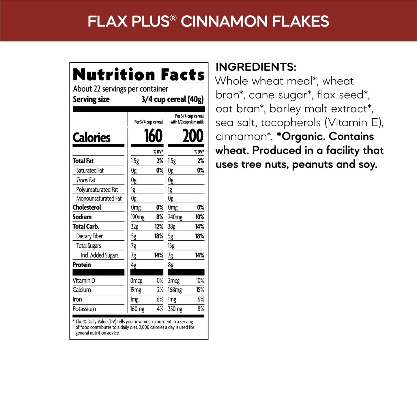 Nature'S Path Flax Plus Cinnamon Flakes Cereal, Healthy, Organic, Gluten-Free, 32 Ounce (Pack Of 6)