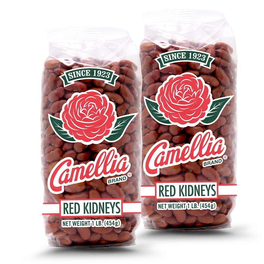 Camellia Brand Dried Red Kidney Beans – Enhanced Non-Gmo Dry Beans For Red Beans And Rice, High Protein Plant-Based Food For Chili, Soups, Salads, Meal Prep, And Cajun Cooking 1 Pound (Pack Of 2)