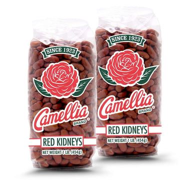 Camellia Brand Dried Red Kidney Beans – Enhanced Non-Gmo Dry Beans For Red Beans And Rice, High Protein Plant-Based Food For Chili, Soups, Salads, Meal Prep, And Cajun Cooking 1 Pound (Pack Of 2)