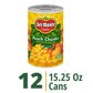 Del Monte Yellow Cling Peach Chunks in Heavy Syrup, 15.25 oz Can, Pack of 12