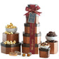Broadway Basketeers Sympathy Gift Basket Tower - Comforting Food Delivery for Loss of Loved One - 7 x 7 x 15 - Sympathy Color