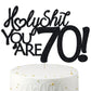 70 Birthday Cake Toppers-Black Glitter, Seventy Cake Topper, 70 Cake Topper, 70Th Birthday Decorations,70Th Birthday Cake Topper