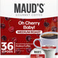 Maud's Cherry Flavored Coffee Pods, 36 ct, Medium Roast Flavored Coffee in Recyclable Single Serve Pods - 100% Arabica Beans, Co