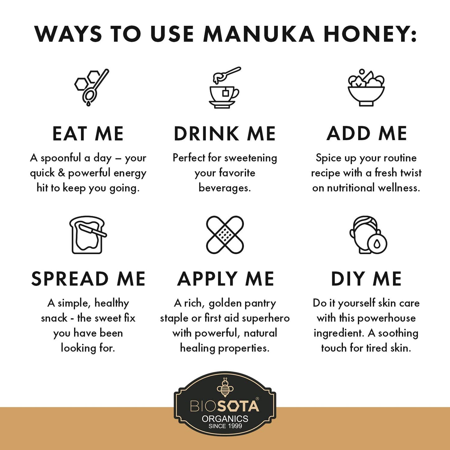 Biosota Organic Manuka Honey Mgo 1717+ - Medical Grade Manuka Honey From Australia Npa/Ulf 31+, 100% Raw Unheated Pure Honey, 8.