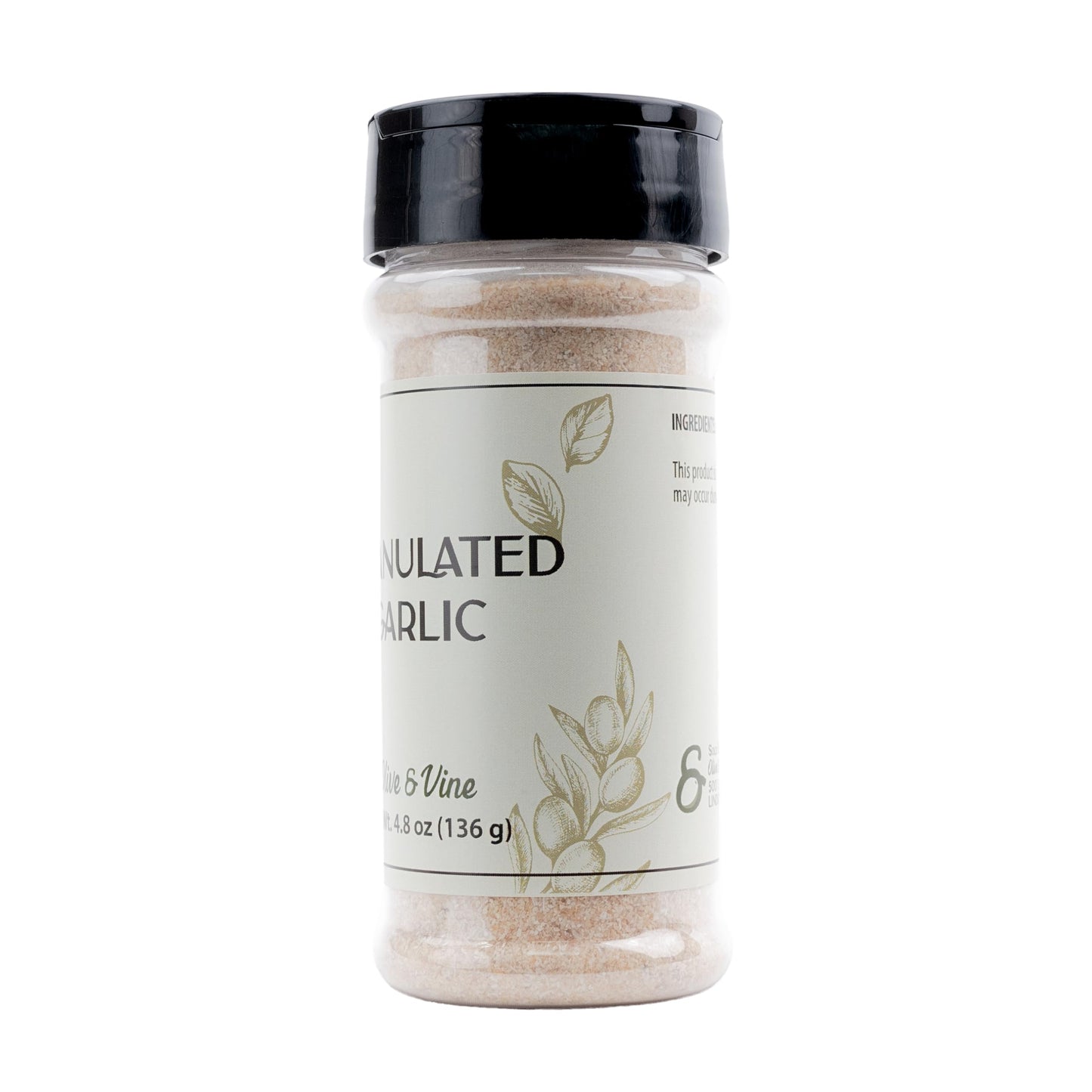Olive & Vine Granulated Garlic, Savory & Aromatic, Seasoning For Pasta, Roasted Vegetables, Grilled Meats, Rich Tradition, Authe