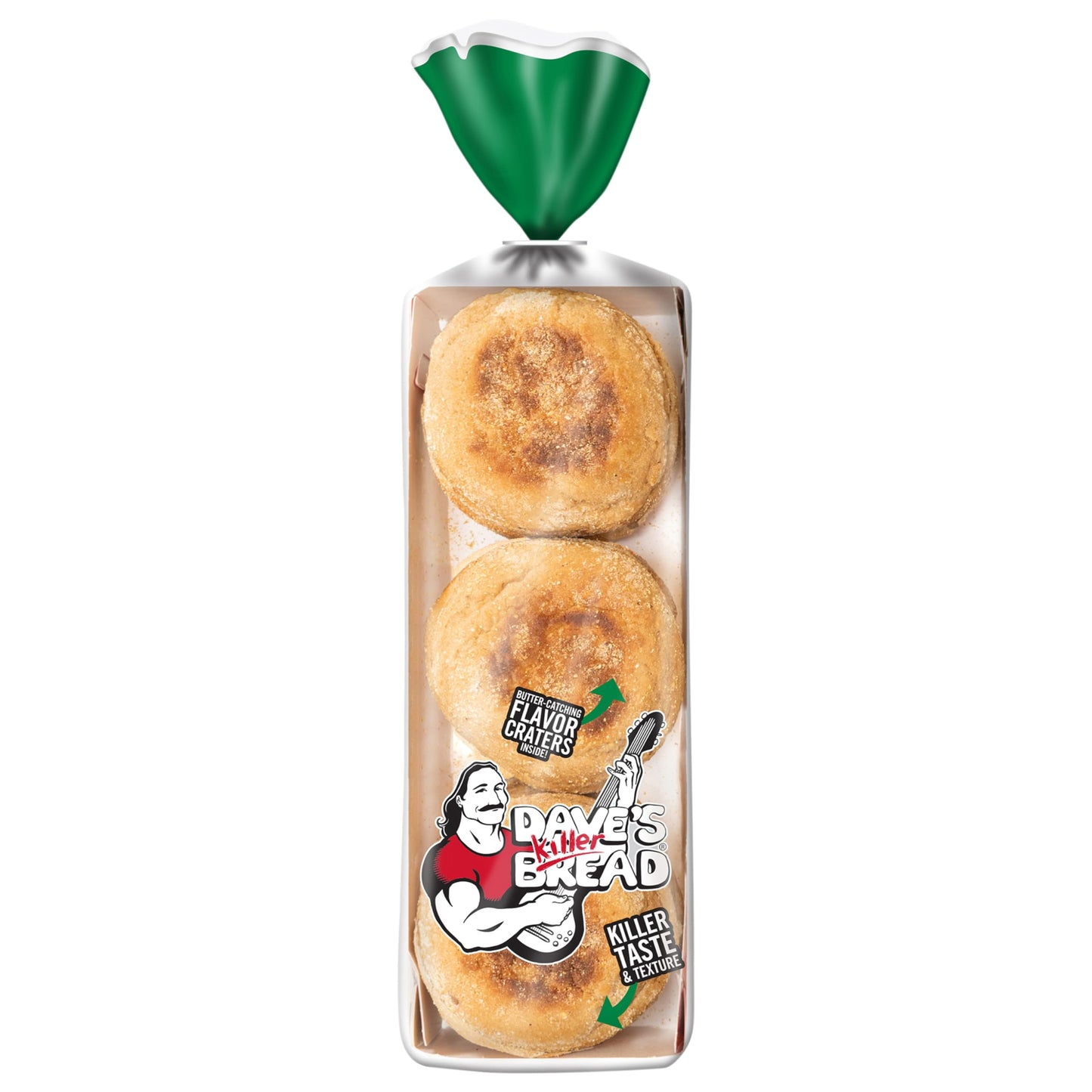 Daves Killer Bread Rockin Grains English Muffins, Organic Whole Grain English Muffins, 6 Count