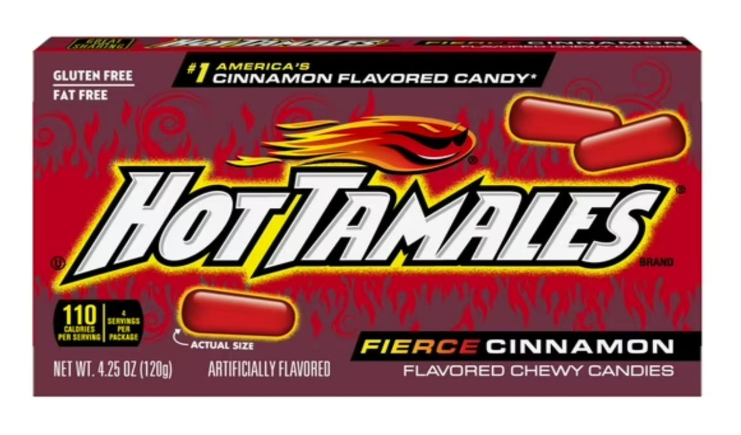 HOT TAMALES Theater Boxes - Pack of 2 - Delicious Cinnamon Candies - 13.9954 cm - Great for Sharing and Snacking