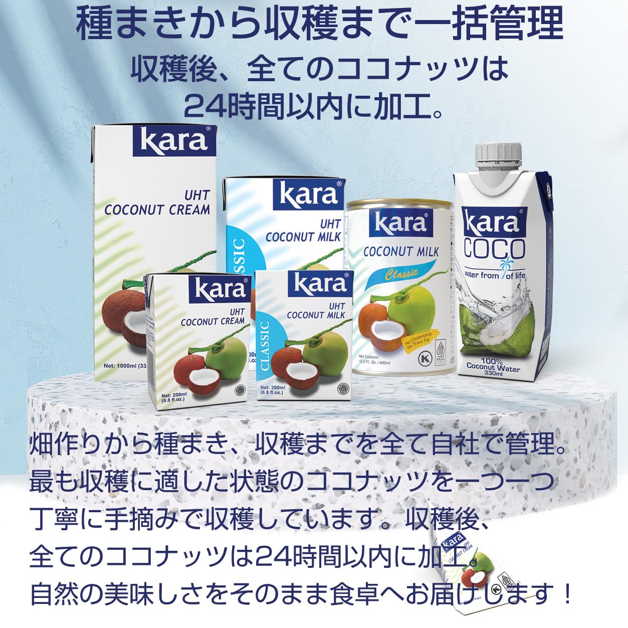 KARA Coconut Cream, 33.8 Fl Oz - Rich and Creamy, Perfect for Cooking and Baking