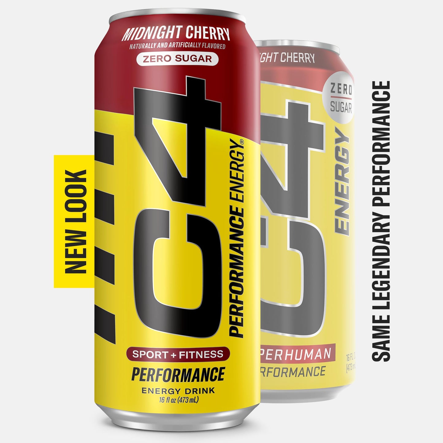 Cellucor C4 Energy Drink, Carbonated Zero Sugar, Pre Workout, Beta Alanine, Midnight Cherry, 16 Fl Oz, Pack of 12