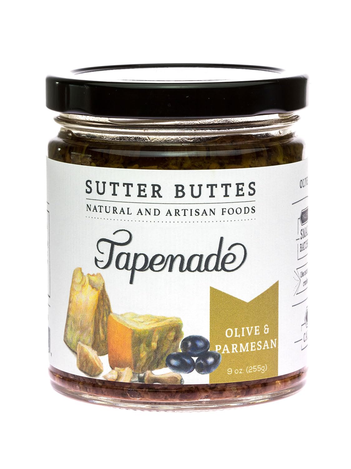 Sutter Buttes Olive Tapenade Spread - 9 oz. Jar (Olive & Parmesan)