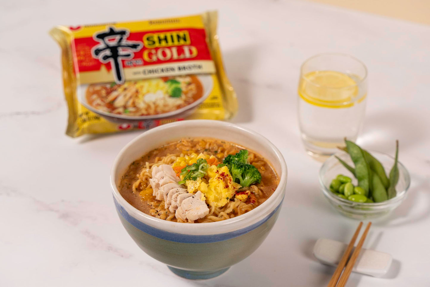Nongshim Ramen Noodles  Gourmet Instant Ramen  enhanced Microwavable Noodle Soup  Shin Gold  4.58 Ounce (Pack of 16)