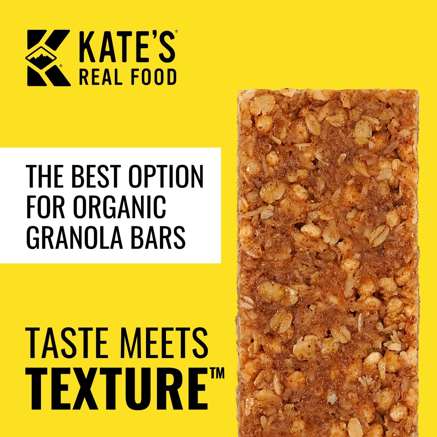 Kates Real Food Organic Granola Bars - Lemon Coconut (2.2 oz  Pack of 12) - Organic Energy Bars Made with Gluten Free Oats - Non GMO  Soy Free  Whole Grains  and All Natural - Healthy Snacks