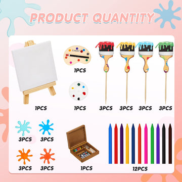 Taiyin Art Cake Decorations Paint Brush Cupcake Toppers Art Paint Cake Topper Artboard Palette Cake Topper Artist Themed Cake De